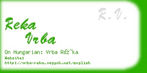 reka vrba business card